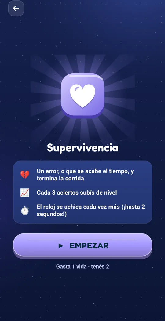 Portada del modo Supervivencia